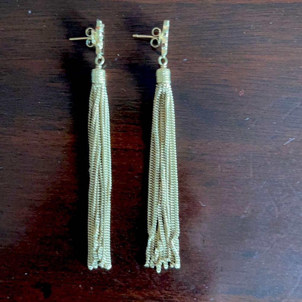 Saint Laurent Gold Drop Earrings